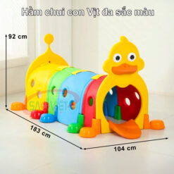 kích thước hầm chui con Vịt đa sắc màu mầm non S07NA10