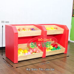kích thước kệ siêu thị chơi hướng nghiệp cho bé S014VC1