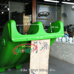 kích thước lòng cầu trượt máng đôi cho khu vui chơi bằng nhựa NL04DOIPE80