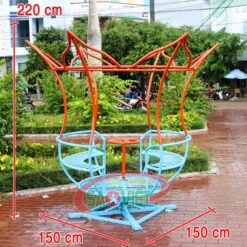 kích thước mâm xoay đu quay tròn công viên Vương Miện Nữ Hoàng S06V26