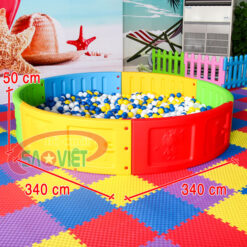 kích thước nhà banh lắp ráp tròn cho bé bằng nhựa S08N22