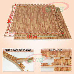kích thước thảm xốp EVA vân Gỗ trải sàn khu vui chơi S015NB5