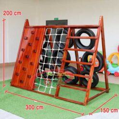 kích thước thang leo núi đa năng chữ A cho bé bằng gỗ S11VA001