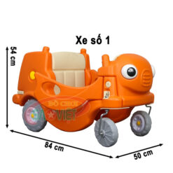 kích thước xe chòi chân 4 bánh con Kiến cho bé vui chơi S18N01A