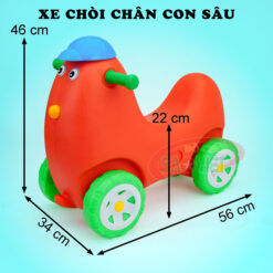 kích thước xe chòi chân CON SÂU cho bé S18N02C