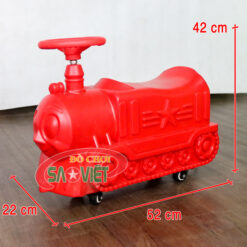 kích thước xe chòi chân đoàn tàu Xe Lửa 4 bánh cho bé mầm non S18N32