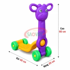 kích thước xe chòi chân Scooter cho bé S18N17
