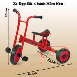 kích thước xe đạp sắt 3 bánh siêu bền cho mầm non S19N54