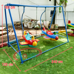 kích thước xích đu mầm non 2 máy bay cho trẻ em S15V06