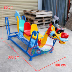 kích thước xích đu mầm non thuyền rồng 3 ghế S15V03