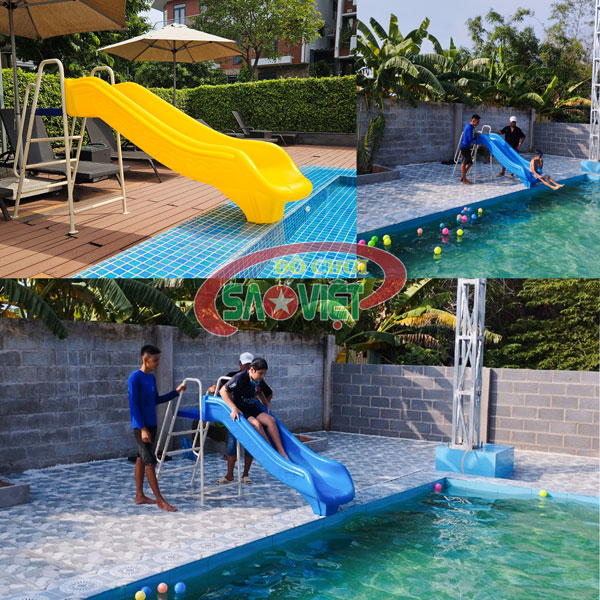 lắp đặt cầu trượt hồ bơi trẻ em S03NB237