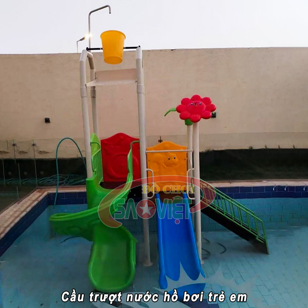 lắp đặt cầu trượt nước cho hồ bơi trẻ em S03NW14