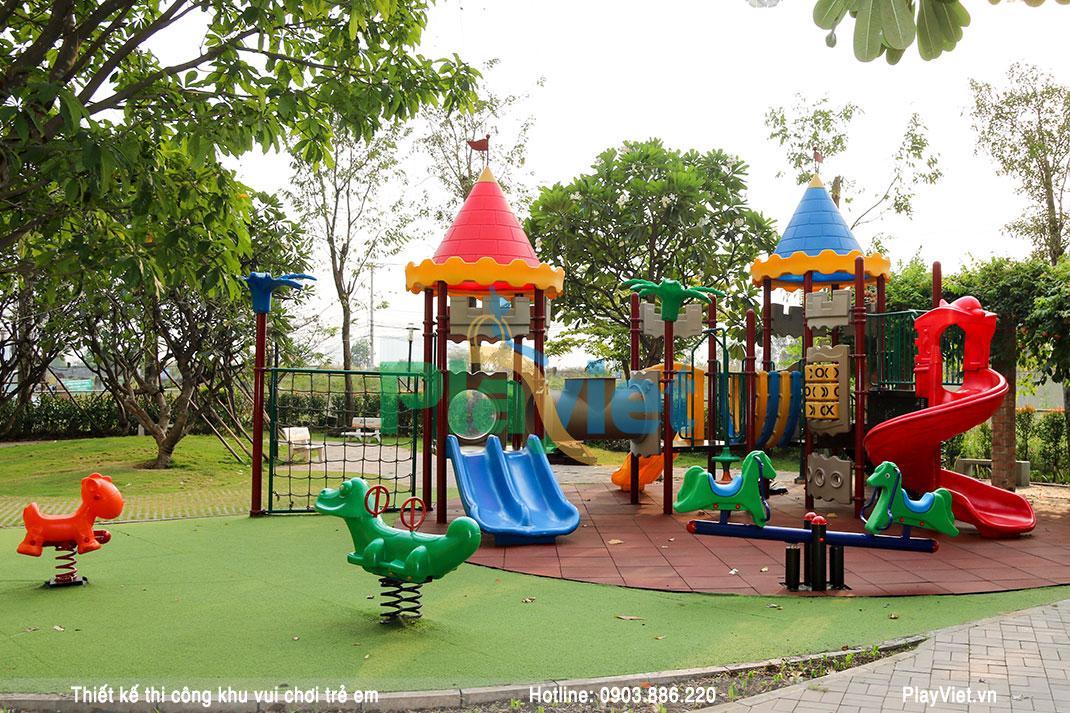 Mô hình khu vui chơi trẻ em ngoài trời Flora Anh Đào 200m2 S17001