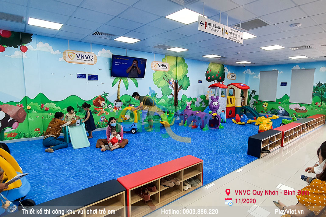 mô hình khu vui chơi trẻ em trong nhà Trung Tâm Tiêm Chủng Vacxin VNVC Quy Nhơn