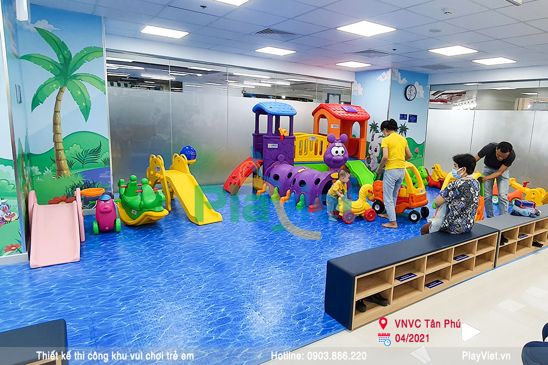 mô hình khu vui chơi trẻ em trong nhà Trung Tâm Tiêm Chủng Vacxin VNVC Tân Phú