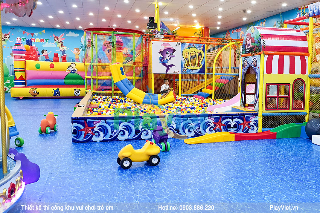 mô hình thiết kế khu vui chơi trẻ em trong nhà 600 m2 QT Mart S2010