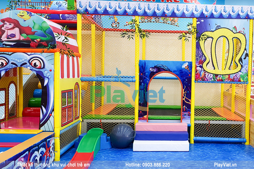mô hình thiết kế khu vui chơi trẻ em trong nhà 600 m2 QT Mart S2010