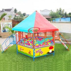 Nhà bóng cầu trượt mầm non S08V11 2