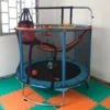sàn nhún lò xo trampoline màu xanh