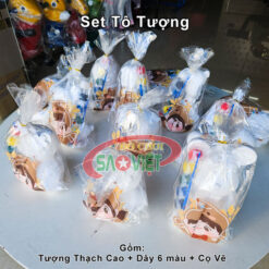 Set tô tượng thạch cao màu tô và cọ vẽ S031TT02
