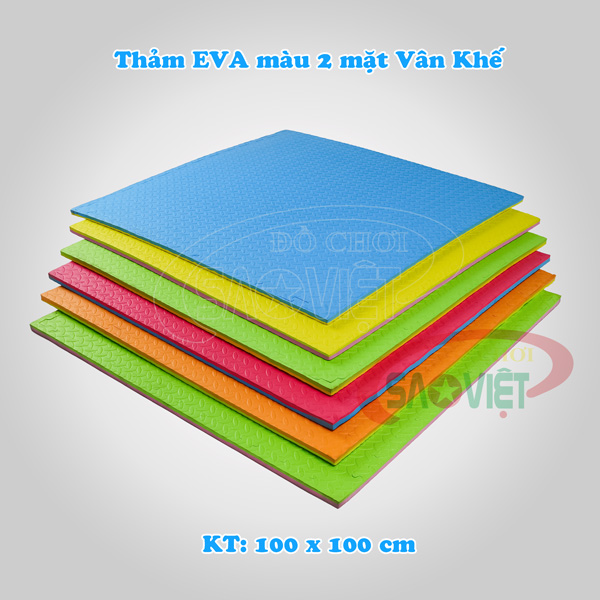 thảm lót sàn EVA 2 mặt Vân Khế nhiều màu cho khu vui chơi S015NB1