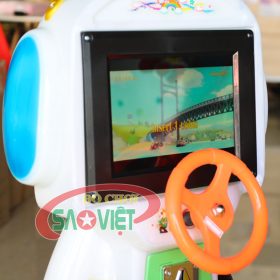 thú nhún điện chơi xu có màn hình con Cún S14EN10