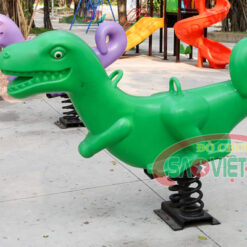 thú nhún khủng long lò xò 2 chỗ ngồi cho bé S12N24