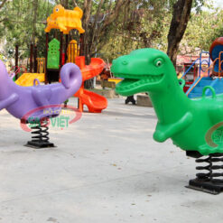 thú nhún khủng long lò xò 2 chỗ ngồi cho bé S12N24