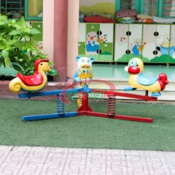 thú nhún lò xo mầm non ngoài trời 3 con giống S12V21
