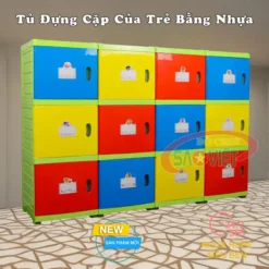 tủ đựng cặp của trẻ bằng nhựa cao cấp S014TCAP09
