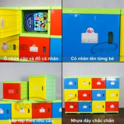 tủ đựng cặp lắp ráp của trẻ bằng nhựa cao cấp S014TCAP09