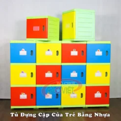 tủ đựng cặp lắp ráp của trẻ bằng nhựa cao cấp S014TCAP09
