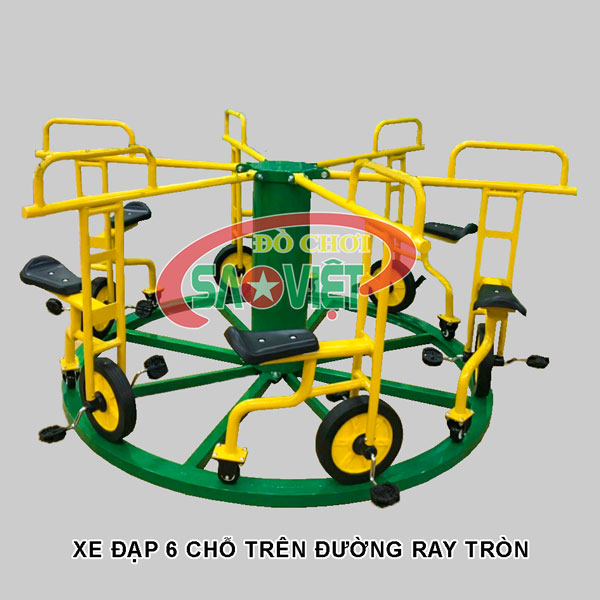 xe đạp 6 chỗ trên đường ray tròn NL06N09