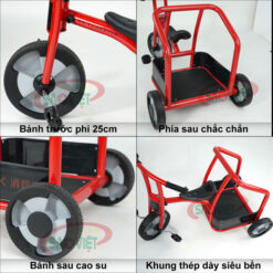 xe đạp Fire Truck bằng sắt cho bé mầm non S19N47A