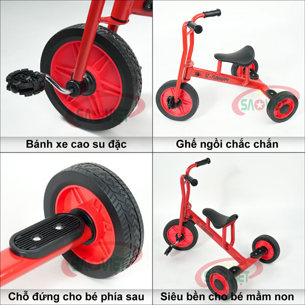 xe đạp sắt 3 bánh siêu bền cho mầm non S19N54