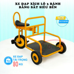 xe đạp XÍCH LÔ mầm non 3 bánh bằng sắt S19N47C