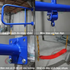 xích đu 1 ghế gắn tường ngoài trời cho bé NL0CB12