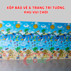 xốp dán tường an toàn cho bé ở khu vui chơi S015NC1